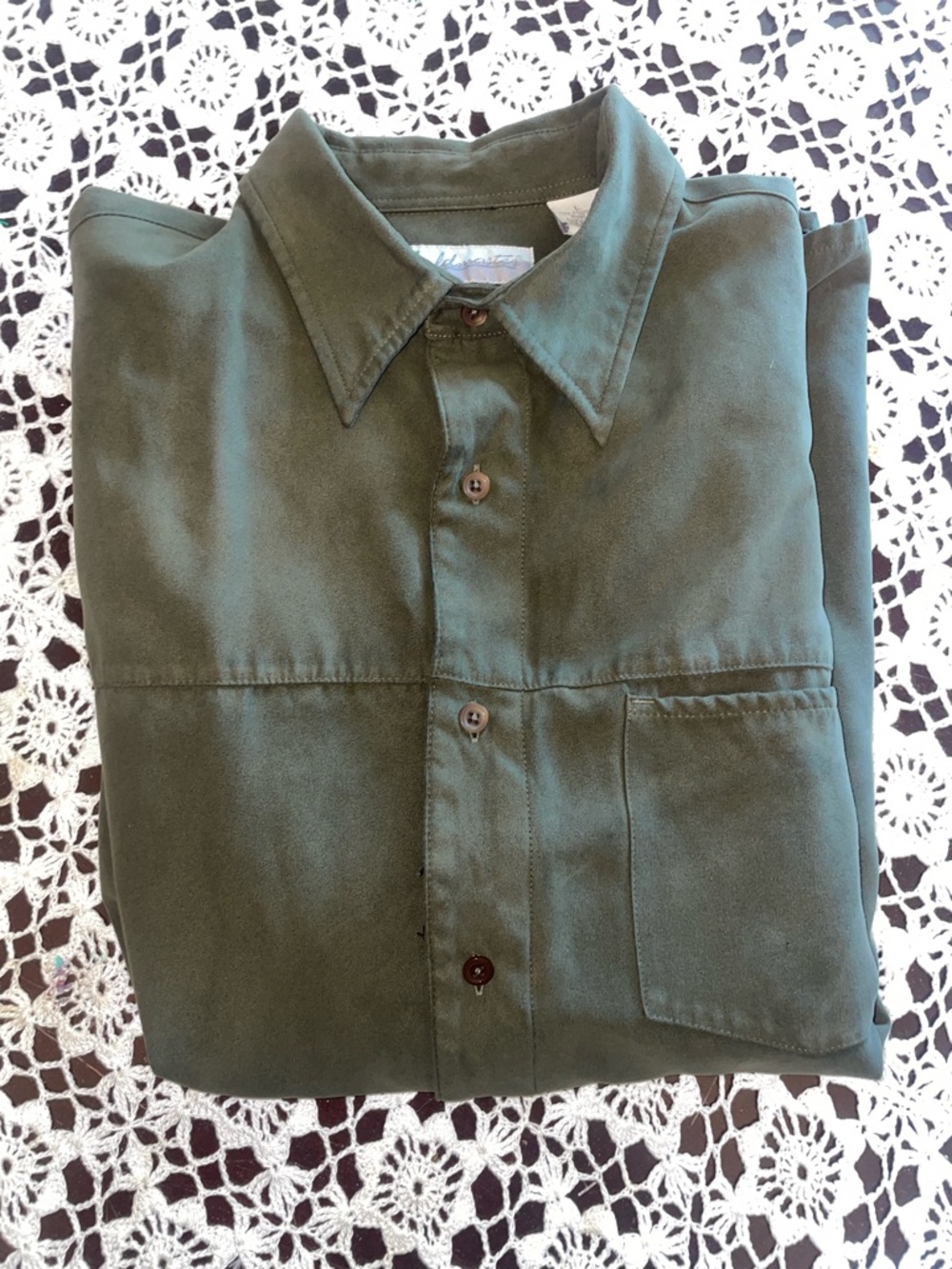 Men's Olive Green vintage field master Button-Up Shirt Jacket